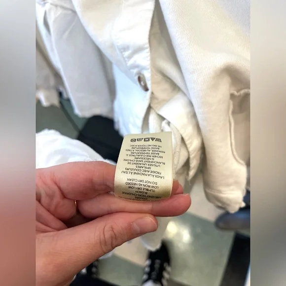 Free People oversized white cotton button down sweater high low free size - Picture 9 of 9